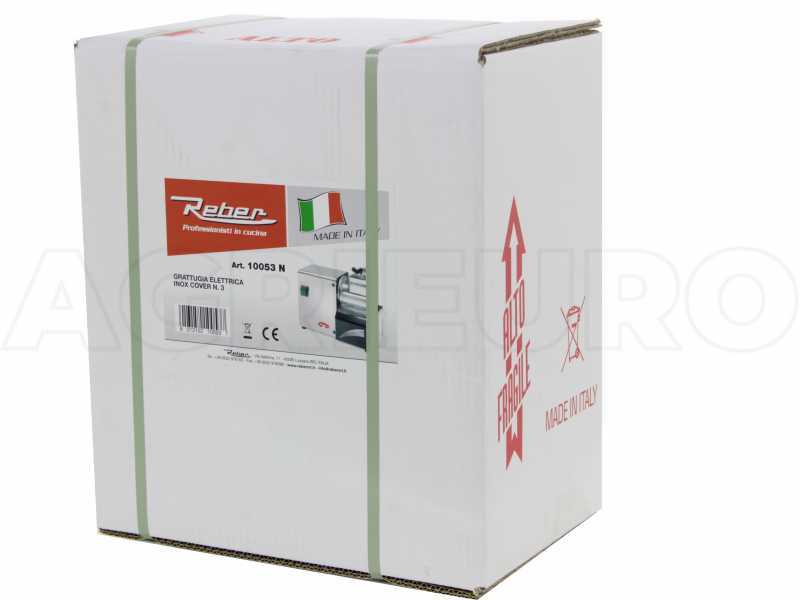Reber 10053N - Rallador el&eacute;ctrico - N.3 - Aluminio y acero - Motor de 200W - INOX