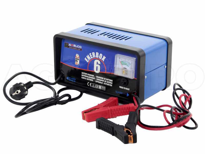 Cargador de bater&iacute;as coches Awelco ENERBOX 6 - alimentaci&oacute;n monof&aacute;sica - bater&iacute;as 12Voltios de 20 a 40 Ah