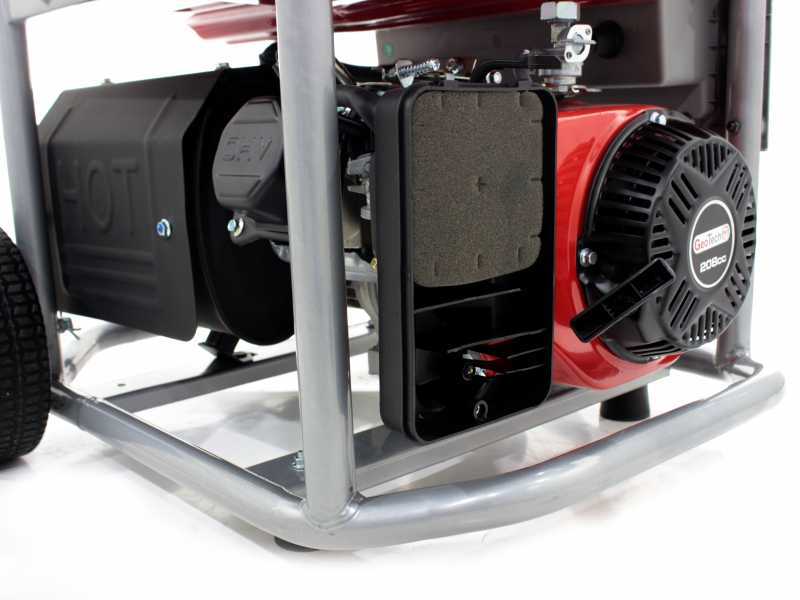 GeoTech Pro GGP 3500 - Generador de corriente con ruedas y AVR 3 kW - Continua 2.8 kw Monof&aacute;sica
