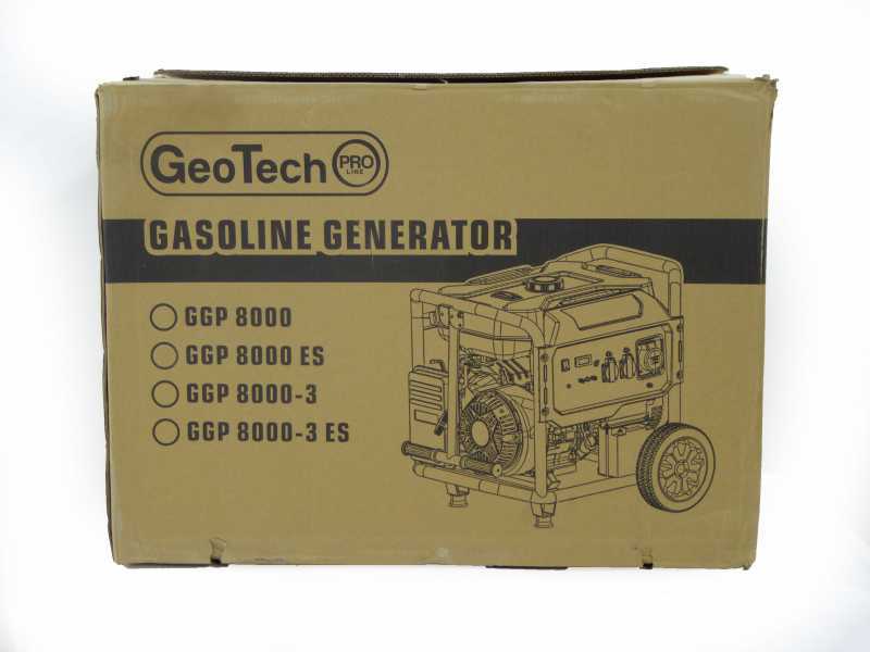 GeoTech Pro GGP 6500 - Generador de corriente con ruedas y AVR 5.4 kW - Continua 5 kw Monof&aacute;sica