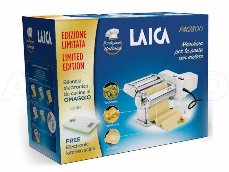 Laica PM2800 - Kit m&aacute;quina de hacer pasta el&eacute;ctrica 90W