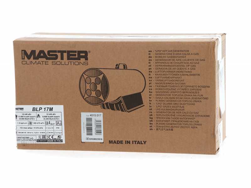 Generador de aire caliente Master BLP 17 M a gas butano o propano