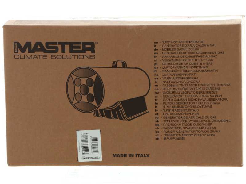 Generador de aire caliente a gas Master BLP 53 ET con arranque el&eacute;ctrico