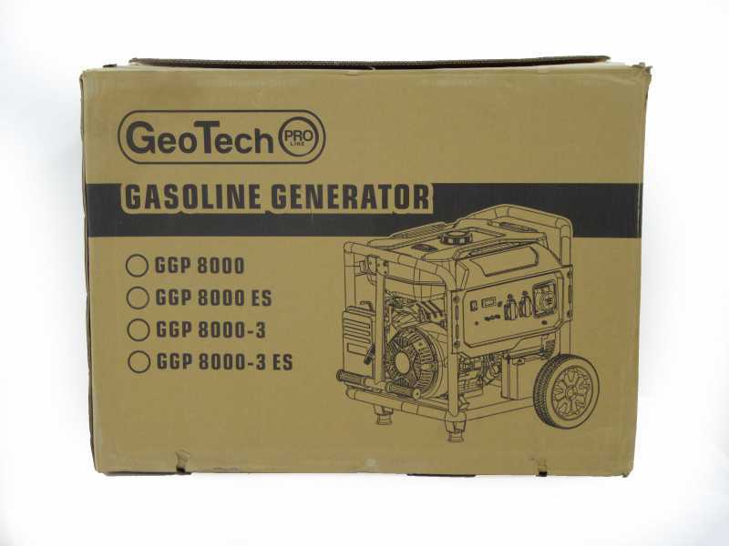 GeoTech Pro GGP 8000-3 - Generador de corriente con ruedas y AVR 6.6 kW - Continua 6 kw Trif&aacute;sica