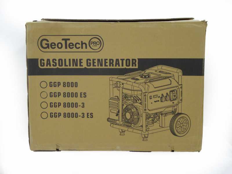 GeoTech Pro GGP 8000-3 ES - Generador de corriente con ruedas y con AVR 6.5 kW - Continua 6 kwTrif&aacute;sica