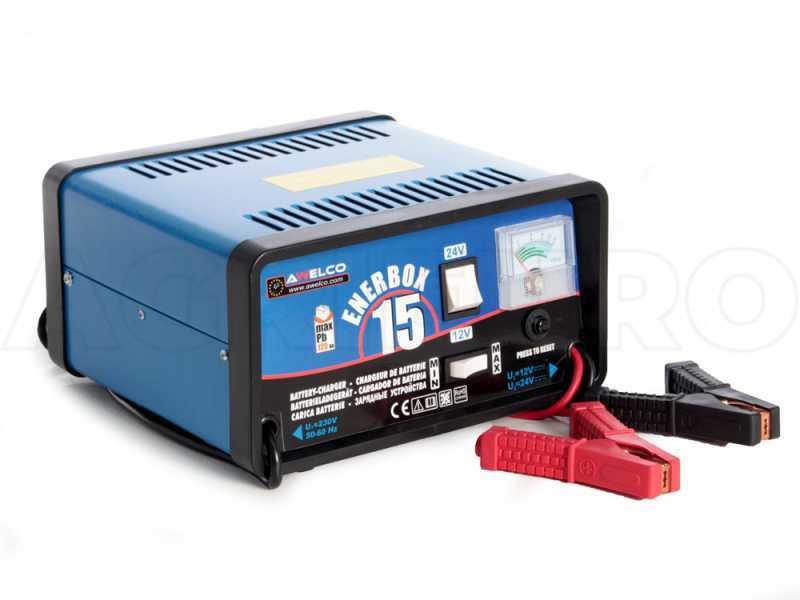 Cargador de bater&iacute;as coches Awelco ENERBOX 15 - alimentaci&oacute;n monof&aacute;sica - bater&iacute;as 12Voltios y 24Voltios