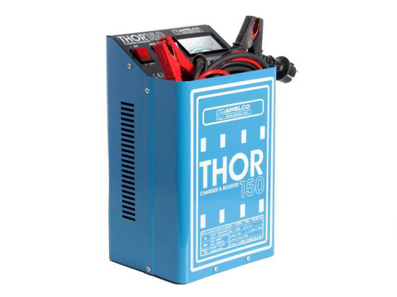 Cargador de bater&iacute;as port&aacute;til Awelco THOR 150 Booster con arrancador, monof&aacute;sico, bater&iacute;a 12V