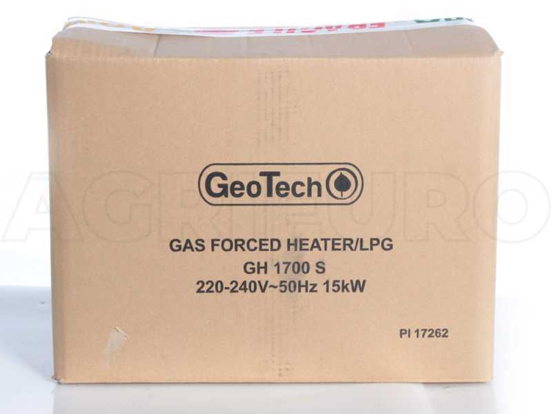 Generador de aire caliente a gas GeoTech GH 1700 S - encendido piezoel&eacute;ctrico manual