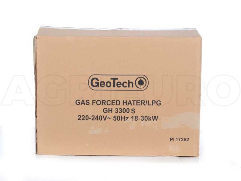 Generador de aire caliente a gas GeoTech GH 3300 S - encendido piezoel&eacute;ctrico manual