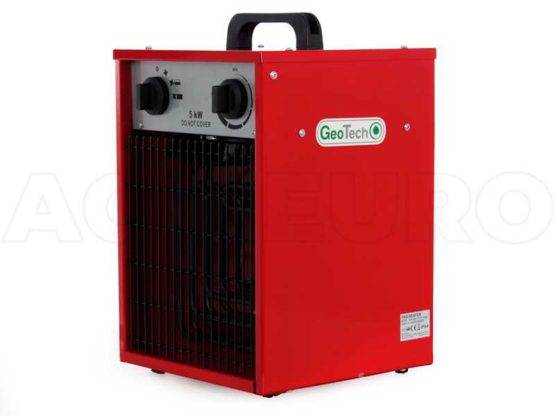 Generador de aire caliente el&eacute;ctrico GeoTech EH 500 T, con ventilador, trif&aacute;sico