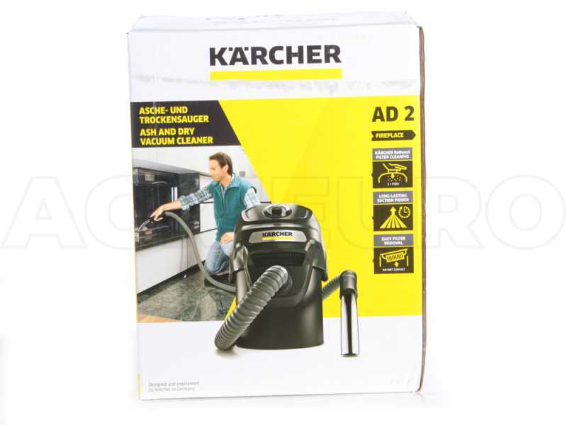 Aspirador de cenizas Karcher AD 2 con bid&oacute;n en metal de 14 l - motor 600 W