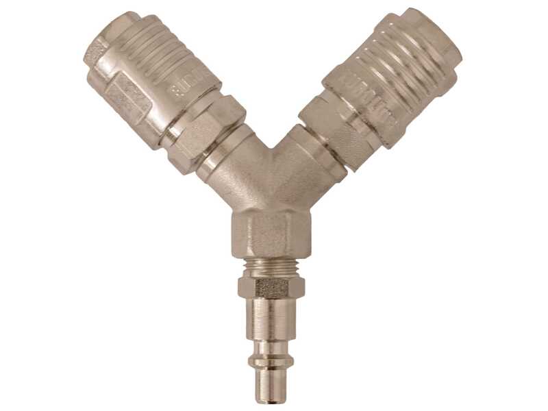 Racor r&aacute;pido en "Y" (dotado de 2 salidas r&aacute;pidas hembras)