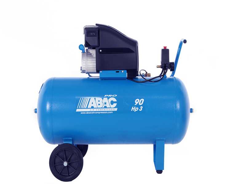 Abac Estoril L30P - Compresor de aire el&eacute;ctrico con ruedas - Motor 3 HP - 90 L