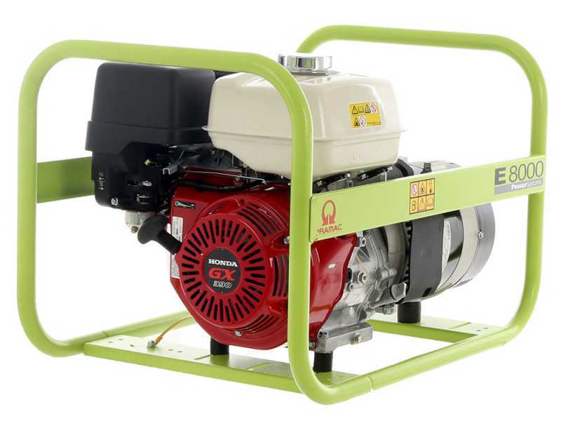 Pramac E 8000 - Generador de corriente 6.4 kW - Continua 5.4 kW Monof&aacute;sica