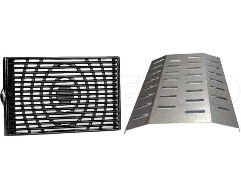 Parrilla en fundici&oacute;n adicional + difusor de calor para barbacoas Adelaide 4 Classic L y Woody