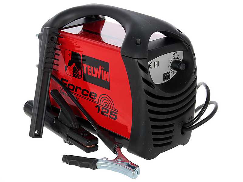 Soldadora inverter de electrodo corriente continua Telwin FORCE 125, potencia  80 A - Kit