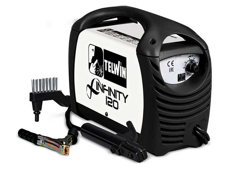 Soldadora inverter de electrodo de corriente continua Telwin Infinity 120 - 80 A - con Kit