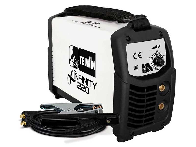 Soldadora inverter a electrodo y TIG de corriente continua Telwin Infinity 220 - 200 A - Kit