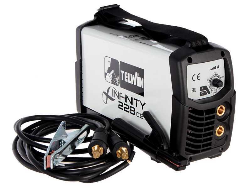 Soldadora inverter a electrodo y TIG de corriente continua Telwin Infinity 228 CE - 200A Kit