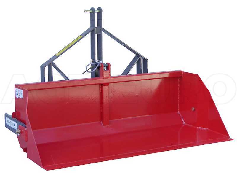 GeoTech de 180 cm - Pala trasera para tractor - serie pesada - capacidad 700 Kg