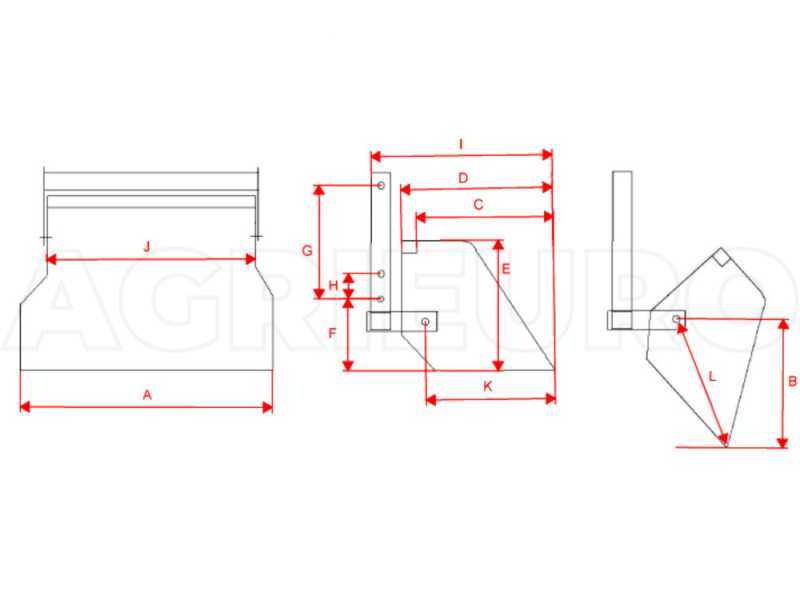 GeoTech de 200 cm - Pala hidr&aacute;ulica para tractor - serie pesada - capacidad 700 Kg