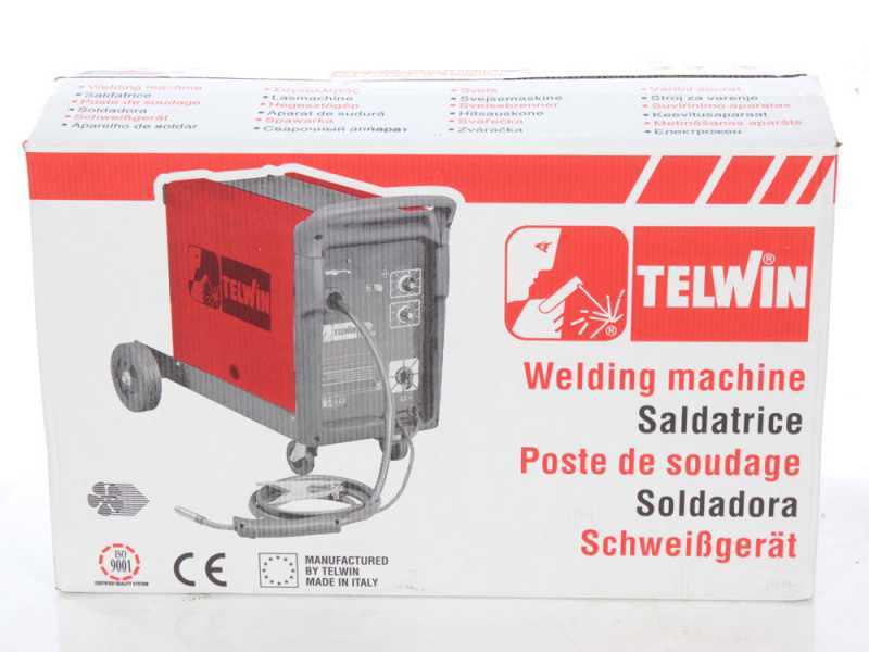 Soldadora de hilo continuo Telwin Telmig 250/2 Turbo - MING-MAG - kit y ruedas - 400V