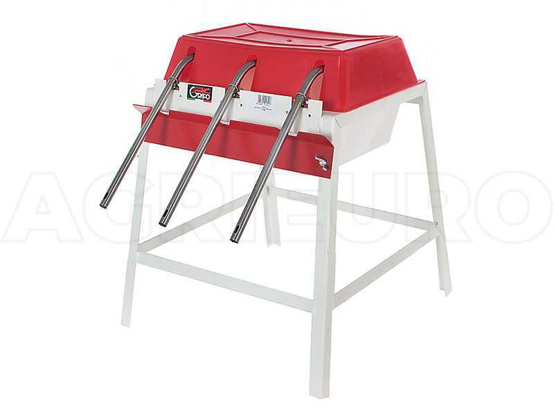 Grifo 3 ca&ntilde;os - Embotelladora manual con boquillas inox, dep&oacute;sito de acero esmaltado