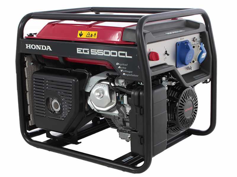 Honda EG 5500 CL - Generador de corriente con AVR 5.5 kW - Continua 5 kW Monof&aacute;sica