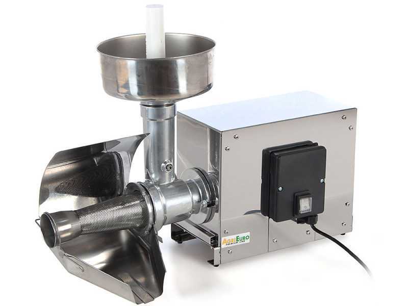 Trituradora de tomate el&eacute;ctrica AE-SM3 INOX con motor el&eacute;ctrico - 375W - 0.5 Hp