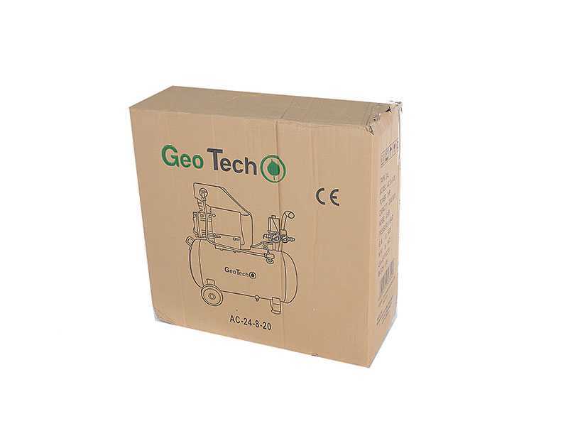 GeoTech AC 24.8.20 - Compresor de aire el&eacute;ctrico de 24 l aire comprimido - motor 2 HP