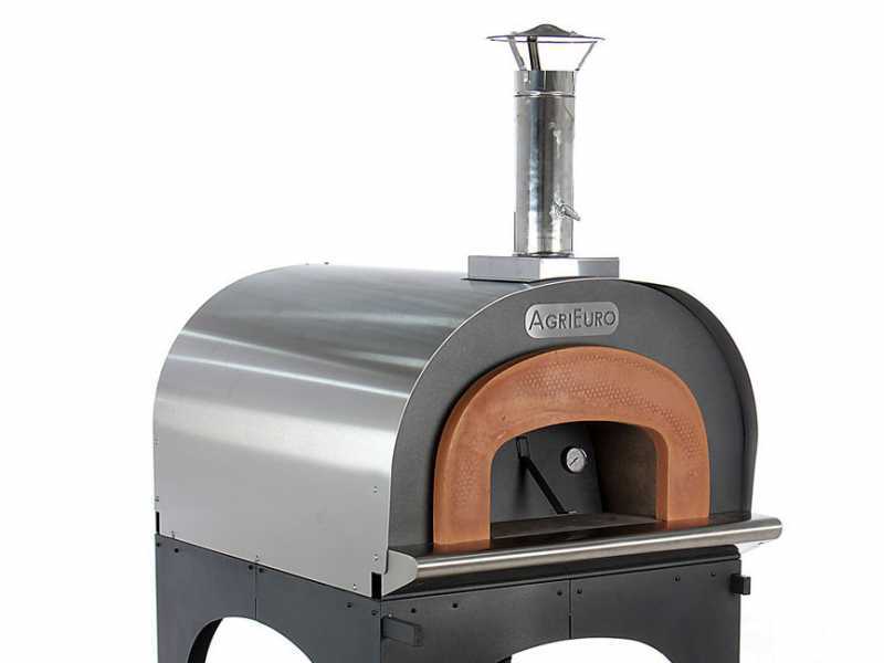 Horno de le&ntilde;a de exterior Cibus INOX 800 - 5 pizzas