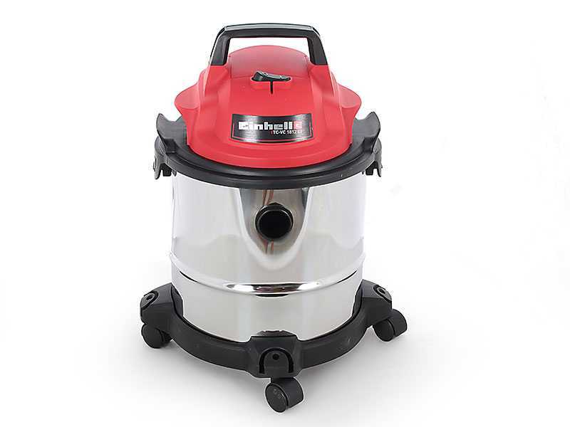 Einhell TC-VC 1812 S - Aspirador de s&oacute;lidos y l&iacute;quidos - Bid&oacute;n de 12 lt, 1250 vatios