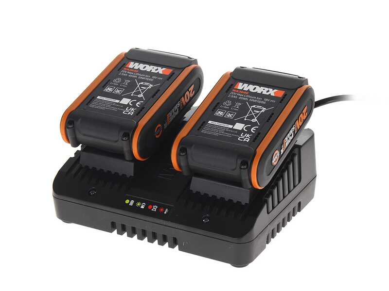 Worx WG779E - Cortac&eacute;sped de bater&iacute;a - 2x20V/2,5Ah - Corte 34 cm