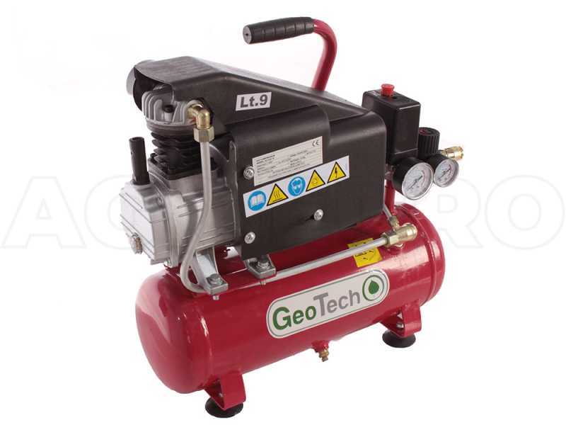 GeoTech AC9-8-15 - Compresor el&eacute;ctrico compacto port&aacute;til - Motor 1.5 HP - 9 l aire comprimido