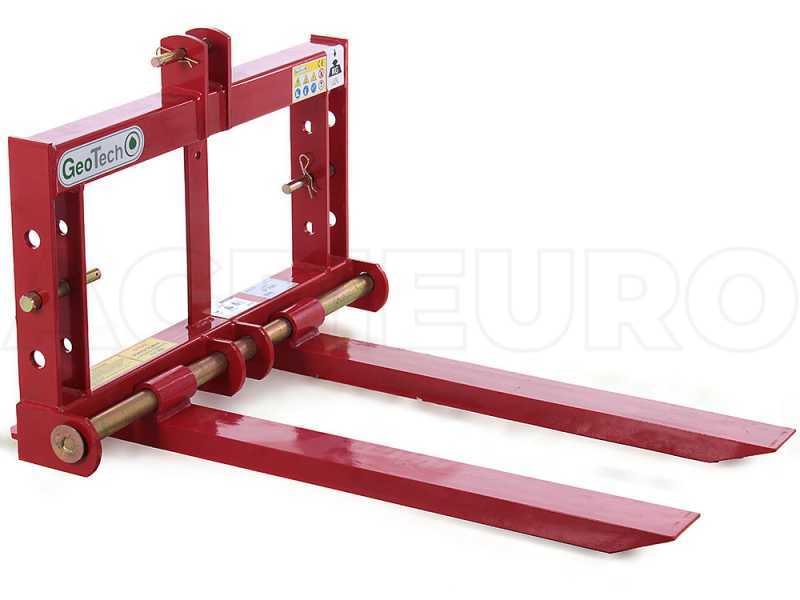 GeoTech D700 - Horquillas portapalets para tractor - Cargador trasero - Capacidad 700 Kg
