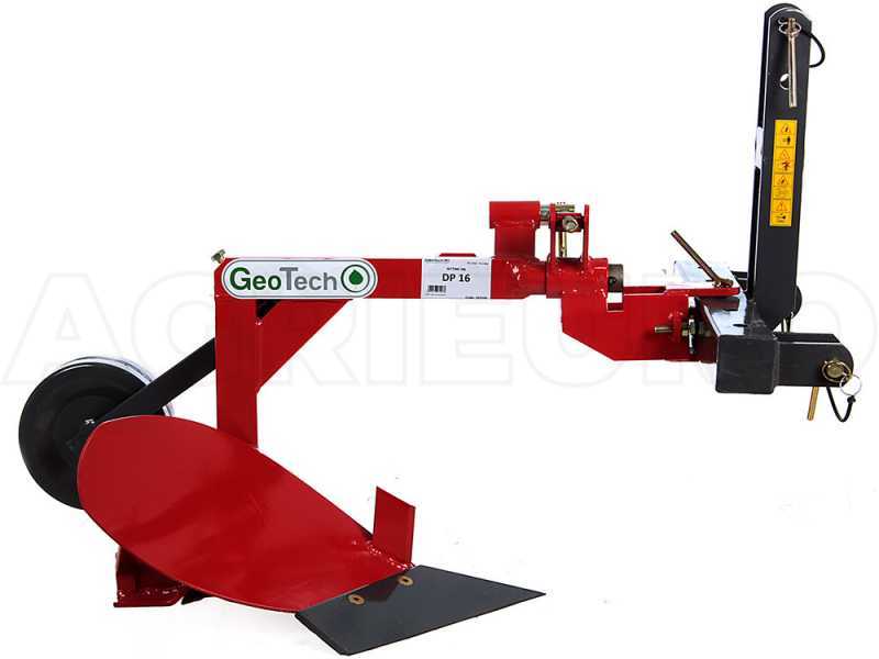 GeoTech DP16 - Arado monosurco para tractor con reja corta - Para tractores con enganche de tres puntos