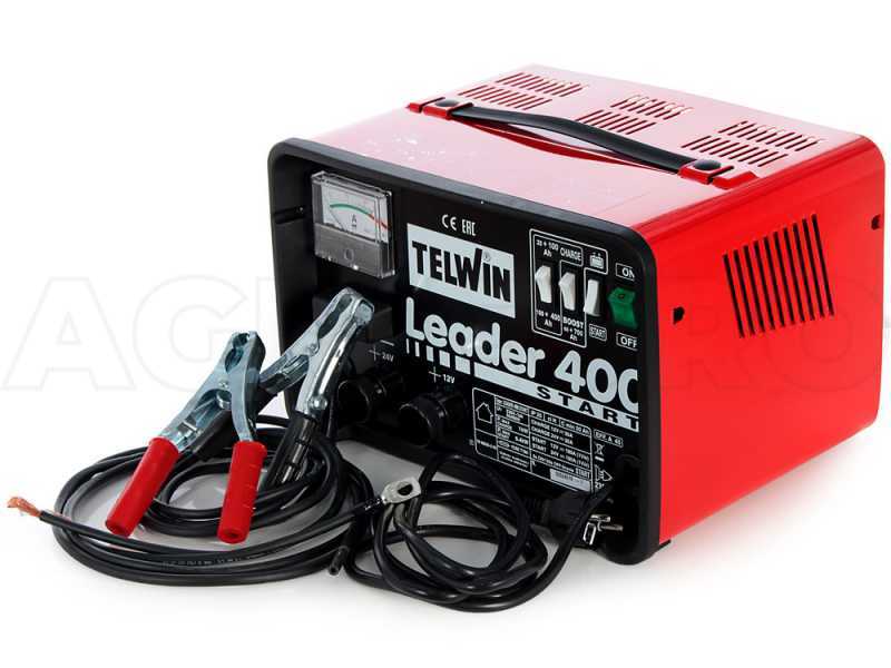 Telwin Leader 400 Start - Cargador de bater&iacute;a de coche y arrancador - bater&iacute;a WET/START-STOP 12/24V