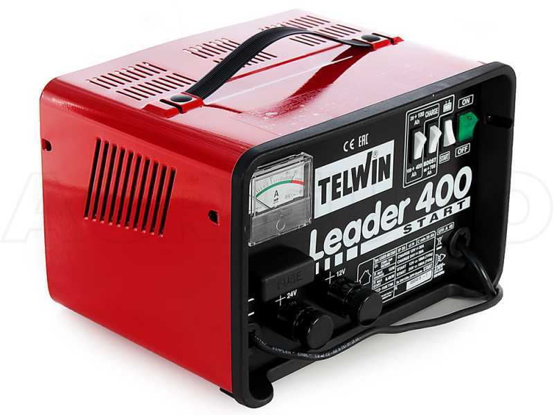 Telwin Leader 400 Start - Cargador de bater&iacute;a de coche y arrancador - bater&iacute;a WET/START-STOP 12/24V