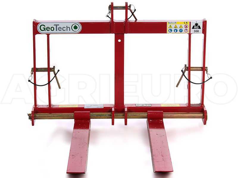 GeoTech D300 - Horquillas portapalets para tractor - Cargador trasero - Capacidad 300 Kg