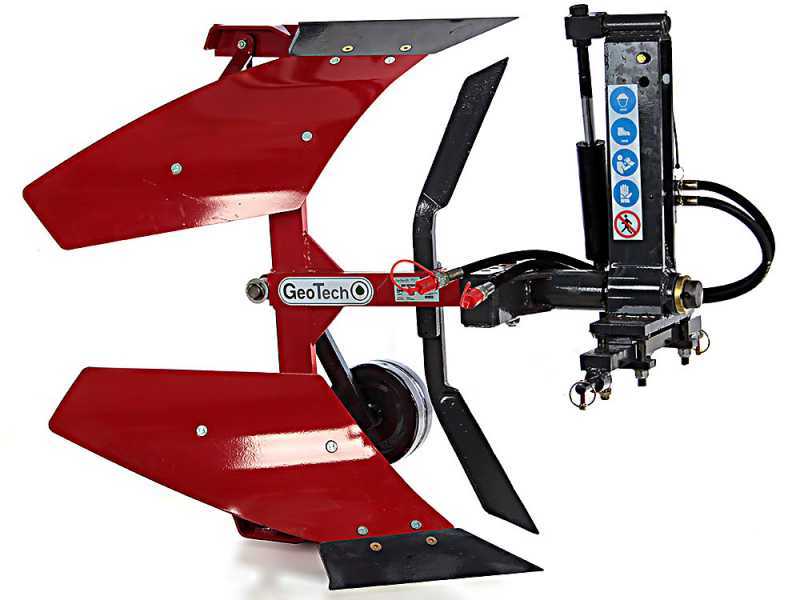 Arado hidr&aacute;ulico arado con vertedera reversible para tractor Geotech DKH - para huerto y campo abierto