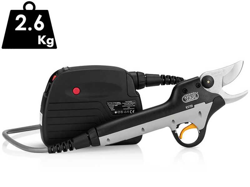 Tijeras de poda el&eacute;ctricas Volpi Kamikaze KV700, - bater&iacute;a Li-ion de 4.4 Ah. Corte &Oslash; max 40mm
