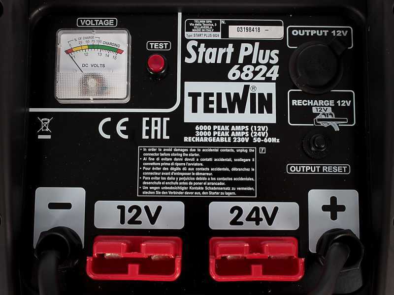 Telwin Start Plus 6824 - Arrancador de bater&iacute;a - bater&iacute;a 24V y 12V - cargador de bater&iacute;a inclu&iacute;do