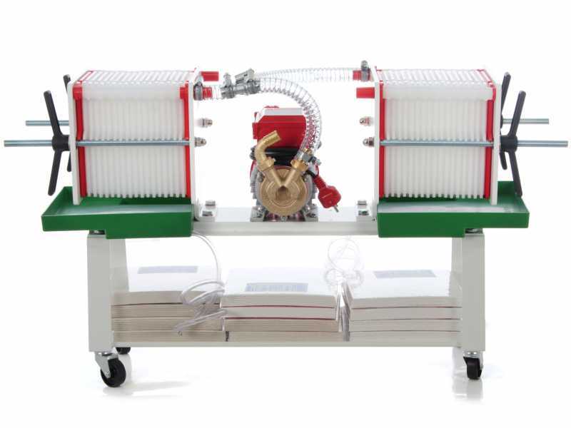 Rover Colombo 36 - Filtrode cartones  para vino con carro - Bomba de bronce