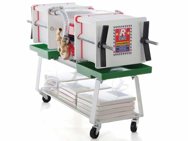 Rover Colombo 36 - Filtrode cartones  para vino con carro - Bomba de bronce