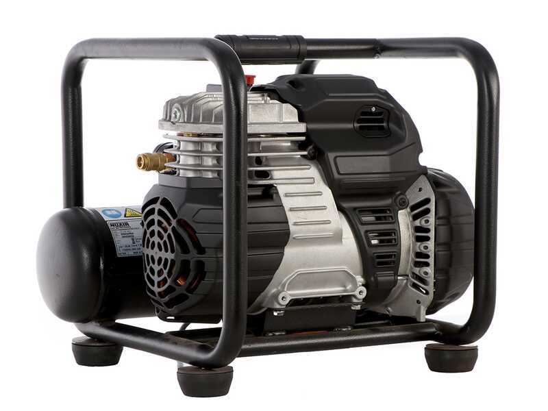 Nuair SIL 244/6 - Compresor de aire el&eacute;ctrico port&aacute;til monof&aacute;sico silencioso, sin aceite - Motor 1.5 HP - 6 L