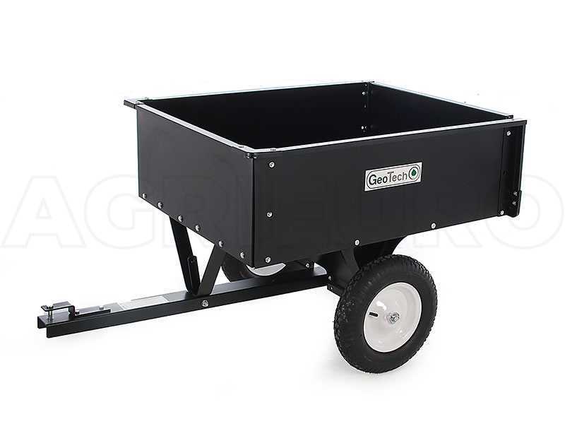 Remolque abatible para tractor cortac&eacute;sped de metal GeoTech TC3080D caj&oacute;n cm 97x76 (h 33 cm)