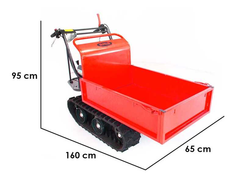 Carretilla de orugas con motor AMA TAG300T con caja extensible y capacidad 300 kg