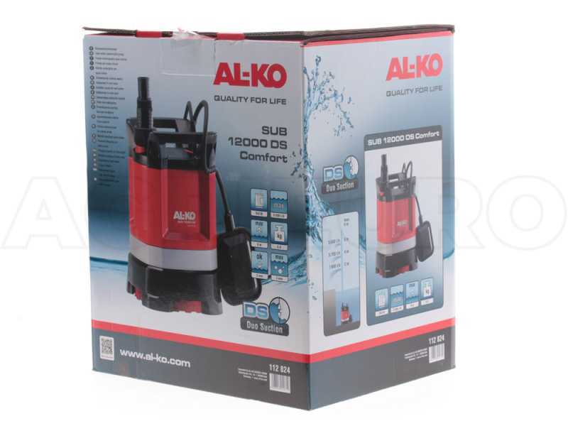 Bomba sumergible el&eacute;ctrica para agua limpia AL-KO SUB 12000 DS Comfort - racor tubo 38 y 25