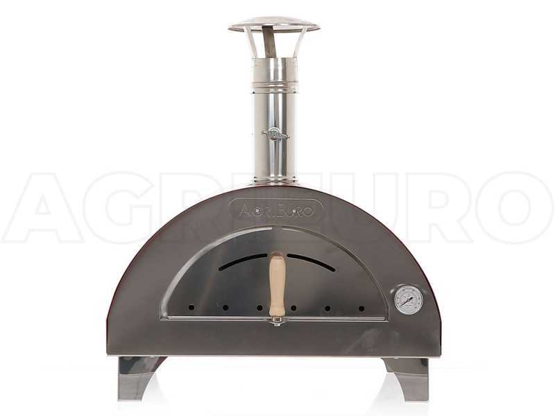 Horno de le&ntilde;a para pizza de exterior AgriEuro Quattro Stagioni Antracite 60x40 - 1 pizza