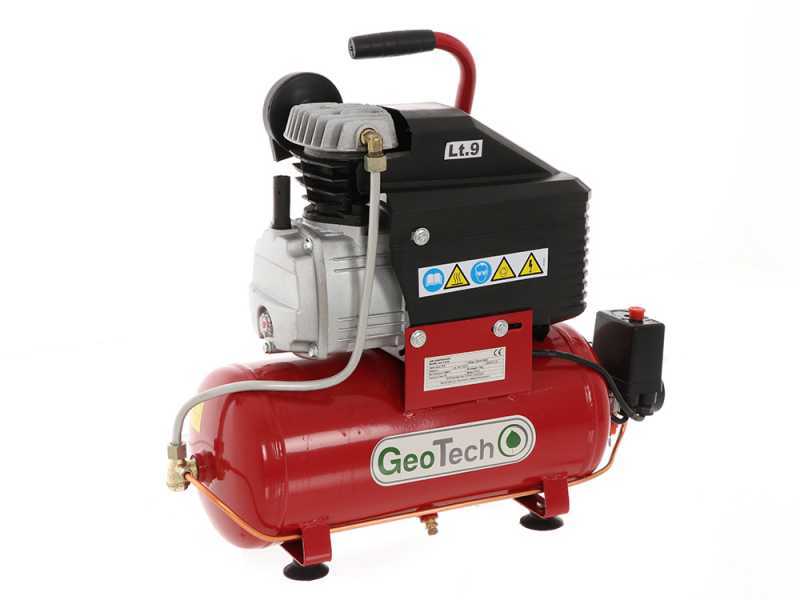GeoTech AC9-8-20 - Compresor de aire el&eacute;ctrico compacto port&aacute;til - Motor 2 HP - 9 l aire comprimido